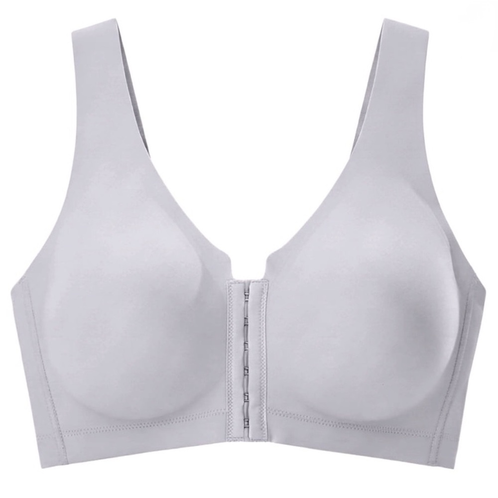 Mintreus Gray Front Hook Bra Size XXXL